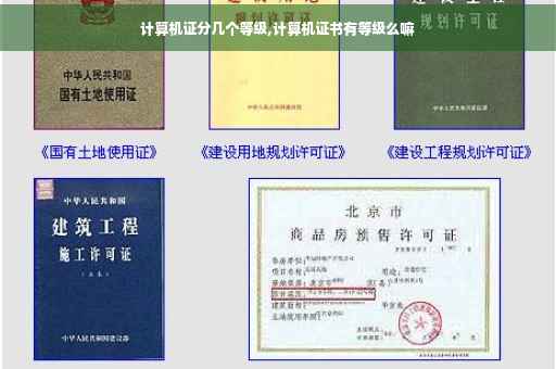 计算机证分几个等级,计算机证书有等级么嘛