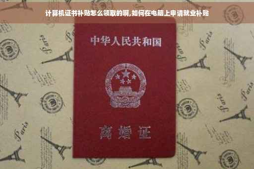 计算机证书补贴怎么领取的啊,如何在电脑上申请就业补贴