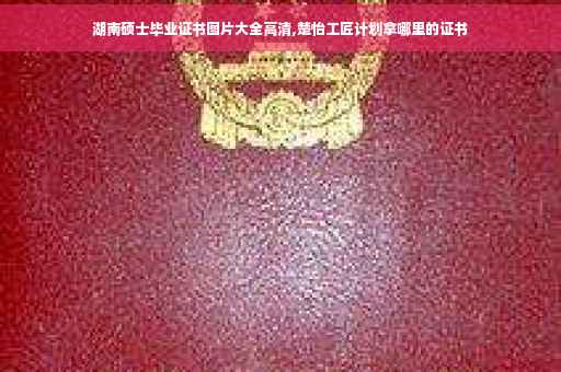湖南硕士毕业证书图片大全高清,楚怡工匠计划拿哪里的证书