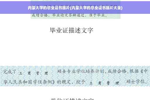 内蒙大学的毕业证书图片(内蒙大学的毕业证书图片大全)