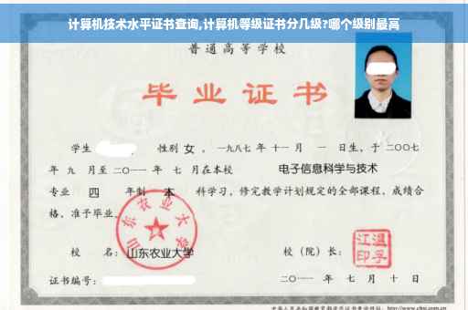 计算机技术水平证书查询,计算机等级证书分几级?哪个级别最高