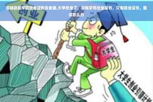 吉林动画学院毕业证的含金量,大学毕业了，没有拿到毕业证书，只有结业证书，我该怎么办