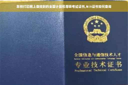 怎样打印网上查找到的全国计算机等级考试证书,N it证书如何查询